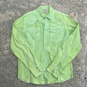 True Religion Men’s Green Button Up